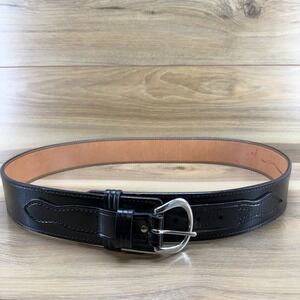 DON HUME Duty Belt 48 Black Leather 2.25 in Oklahoma USA Made